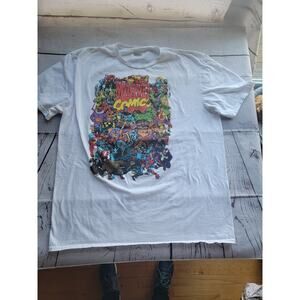 Marvel T Shirt Adult XL Short Sleeve White Tee Mens X-Large